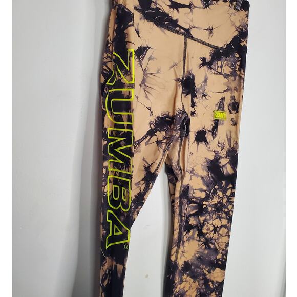 Zumba Wear Tie Dye High Waisted Ankle Leggings Dance Fitness Compression Medium - Picture 6 of 11